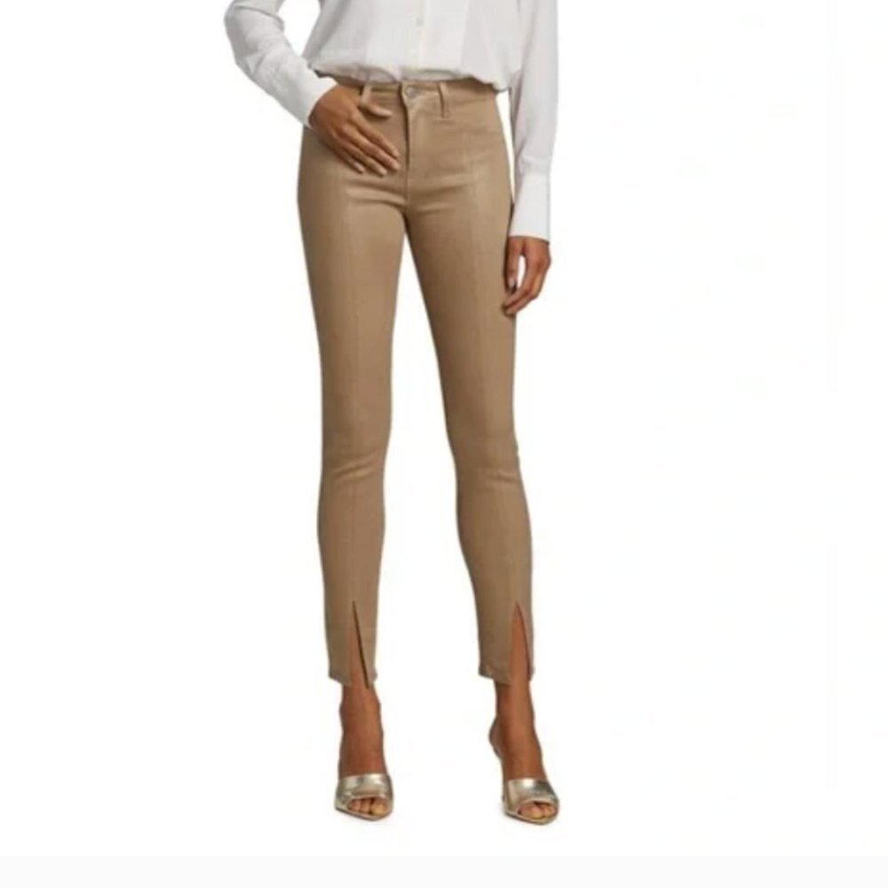 NWT L'AGENCE Jyothi Coated Jean size 25 Capuccino